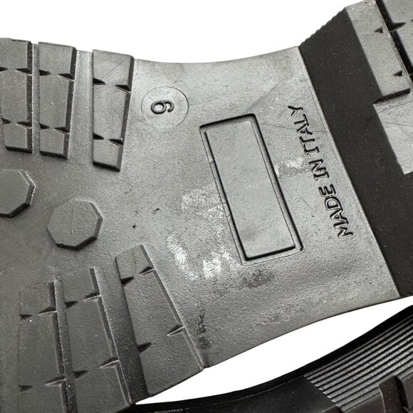 Valentino By Mario Valentino Marti Leather Black Combat Boots Women's, Sz 9 NWOB - Picture 8 of 9